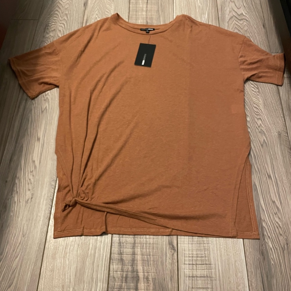 NWT Fashion Nova  	
There's Nothing To It Over Size Top - Rust - L